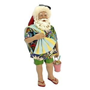 Clothtique Possible Dreams Beach Santa Flip Flops Hawaiian Shirt Sand Bucket